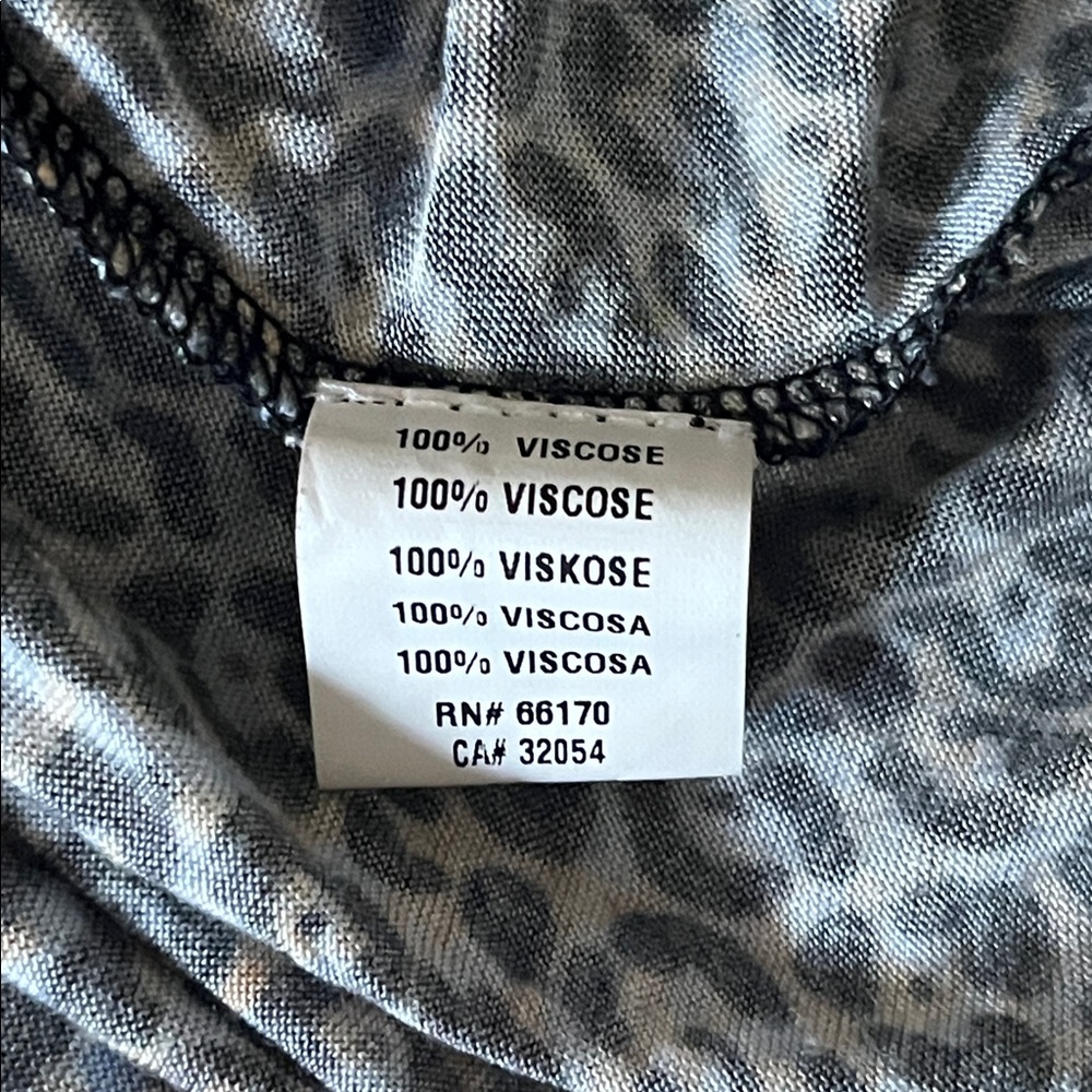 Blank London Leopard Print Peplum Blouse with Ruffle Trim, Size Medium - Picture 3 of 4